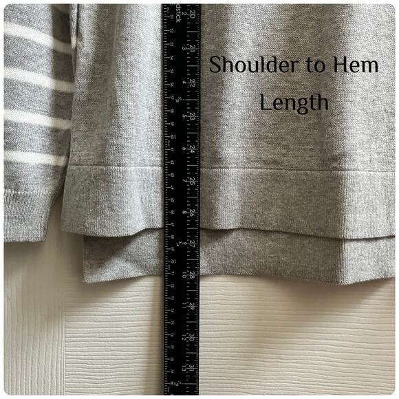 Le Tigre New Gray Cotton Polar Bear With Scarf Graphic Lightweight Sweater Large - Picture 10 of 13